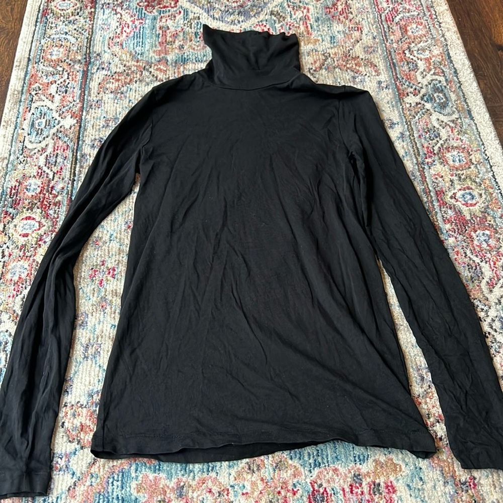 J. Crew tissue turtleneck, black, XS.